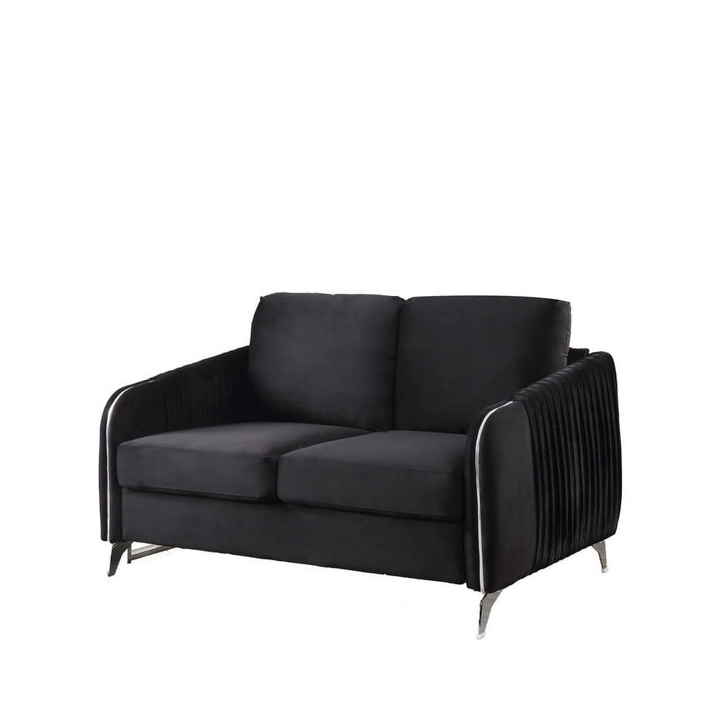 Black Velvet Loveseat T987