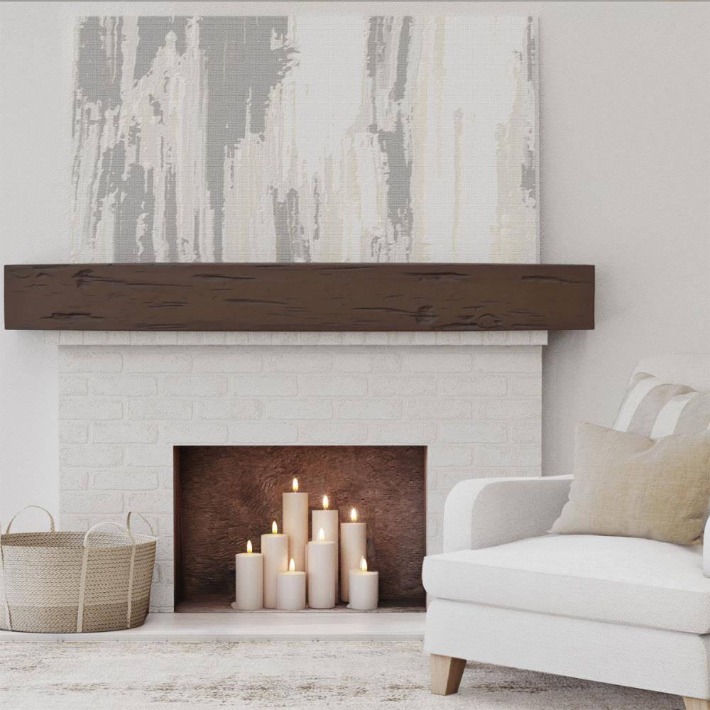 Pecky Cypress Faux Wood Fireplace Mantel E1038