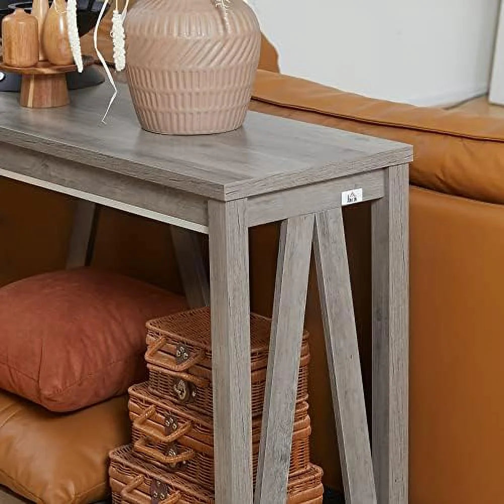 Brown Rustic Console Table C9117