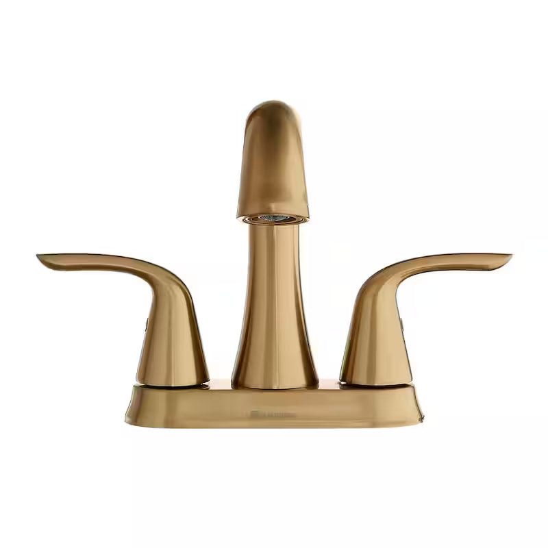 4 in. Centerset 2-Handle Bathroom Faucet Brushed Gold O8311