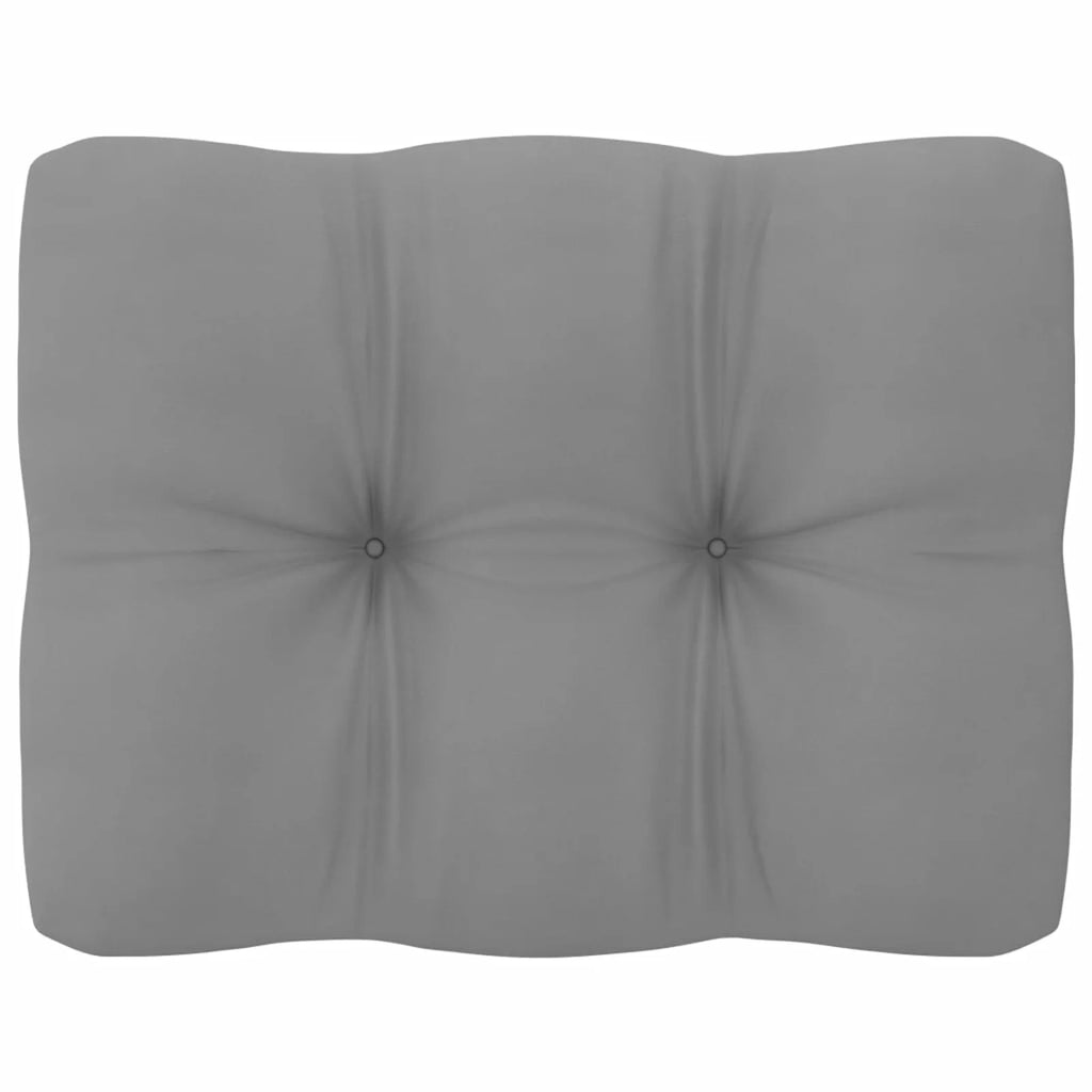 4 Piece Patio Lounge Set with Gray Cushion Pinewood Sectional Outdoor Furniture Set B253418