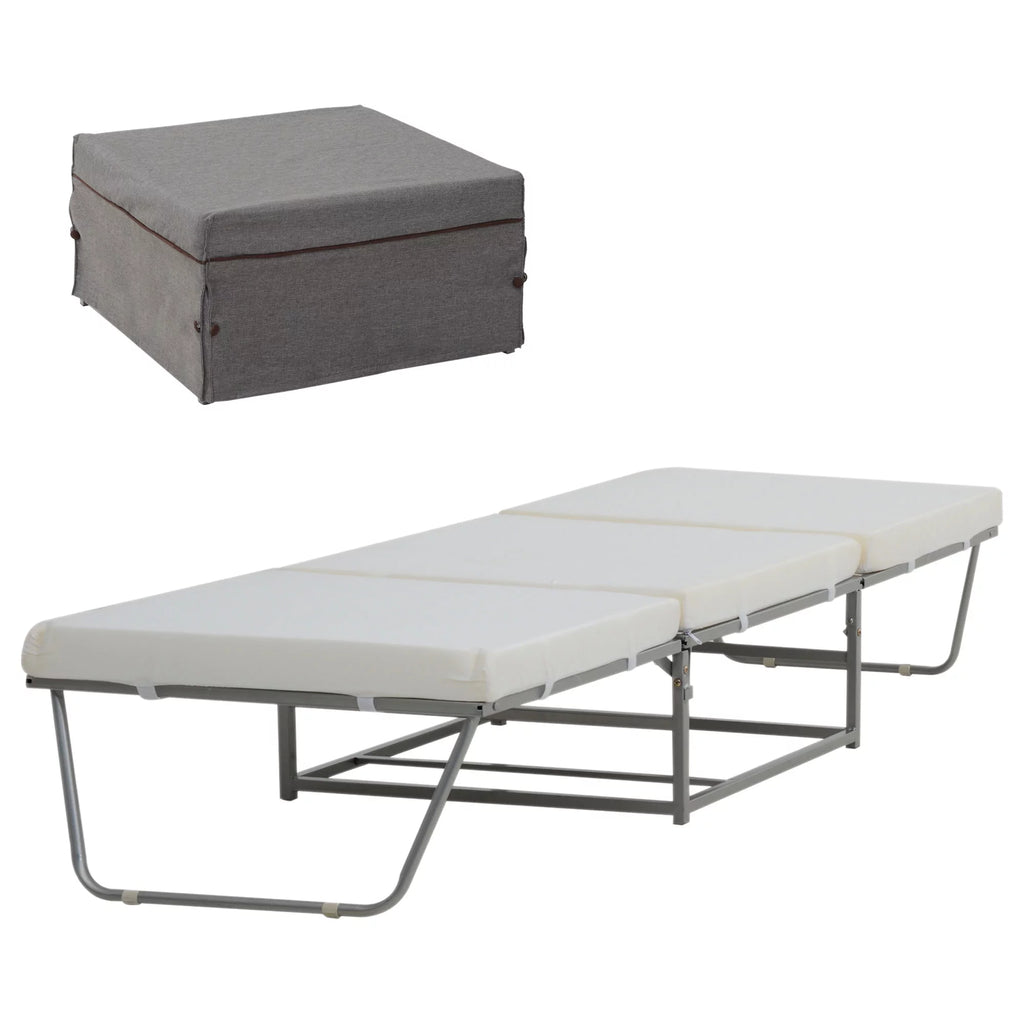 2 In 1 Grey Sofa Bed with Storage S380