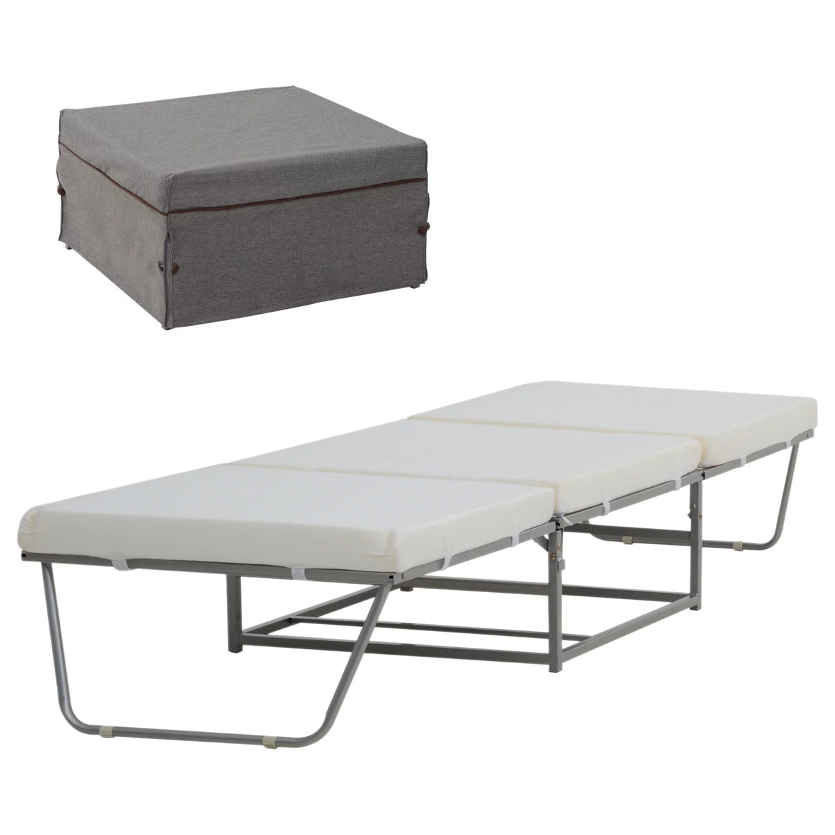 2 In 1 Grey Sofa Bed with Storage S380