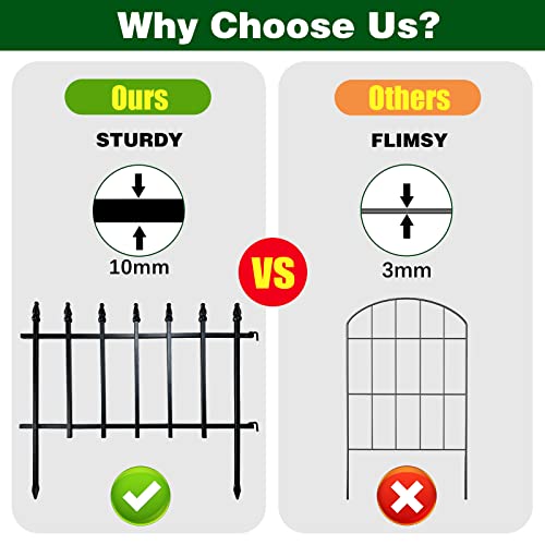 Metal Decorative Garden Fence 5 Panels O7951