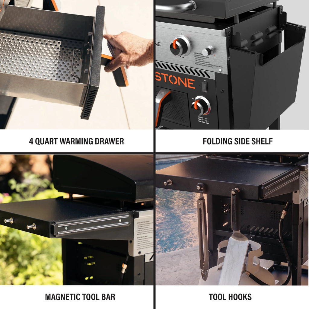 2-Burner 28 Griddle with Air Fryer Combo T908