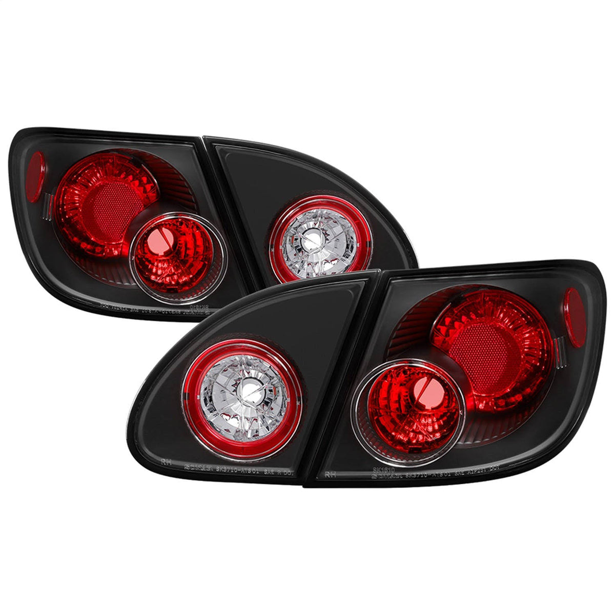 Toyota Corolla 03-08 Euro Style Tail Lights - Black C146861