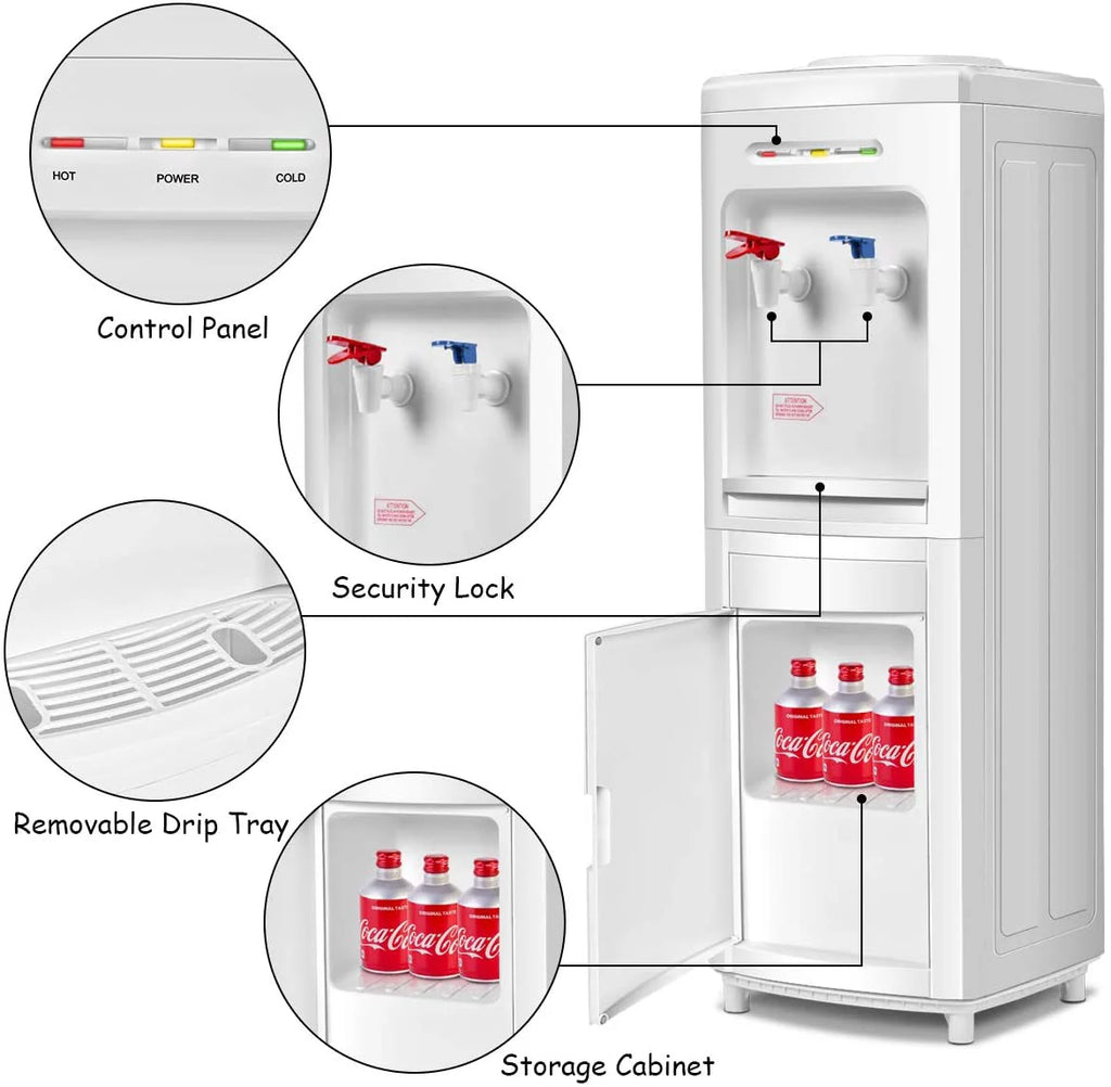 Top Loading Water Cooler Dispenser 5 Gallon White B585331