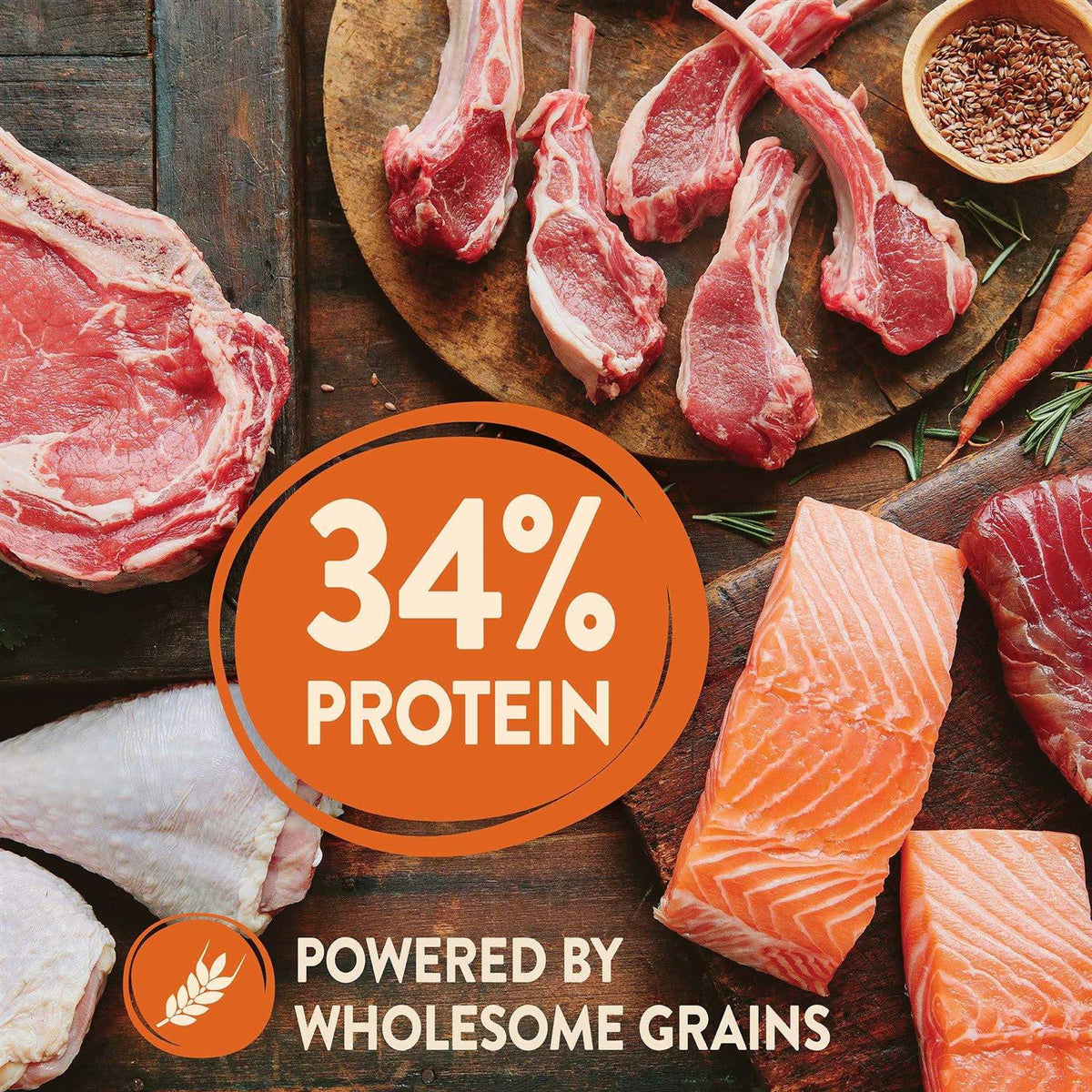 High Protein Wholesome Grains Ocean Recipe Dry Dog Food D3264