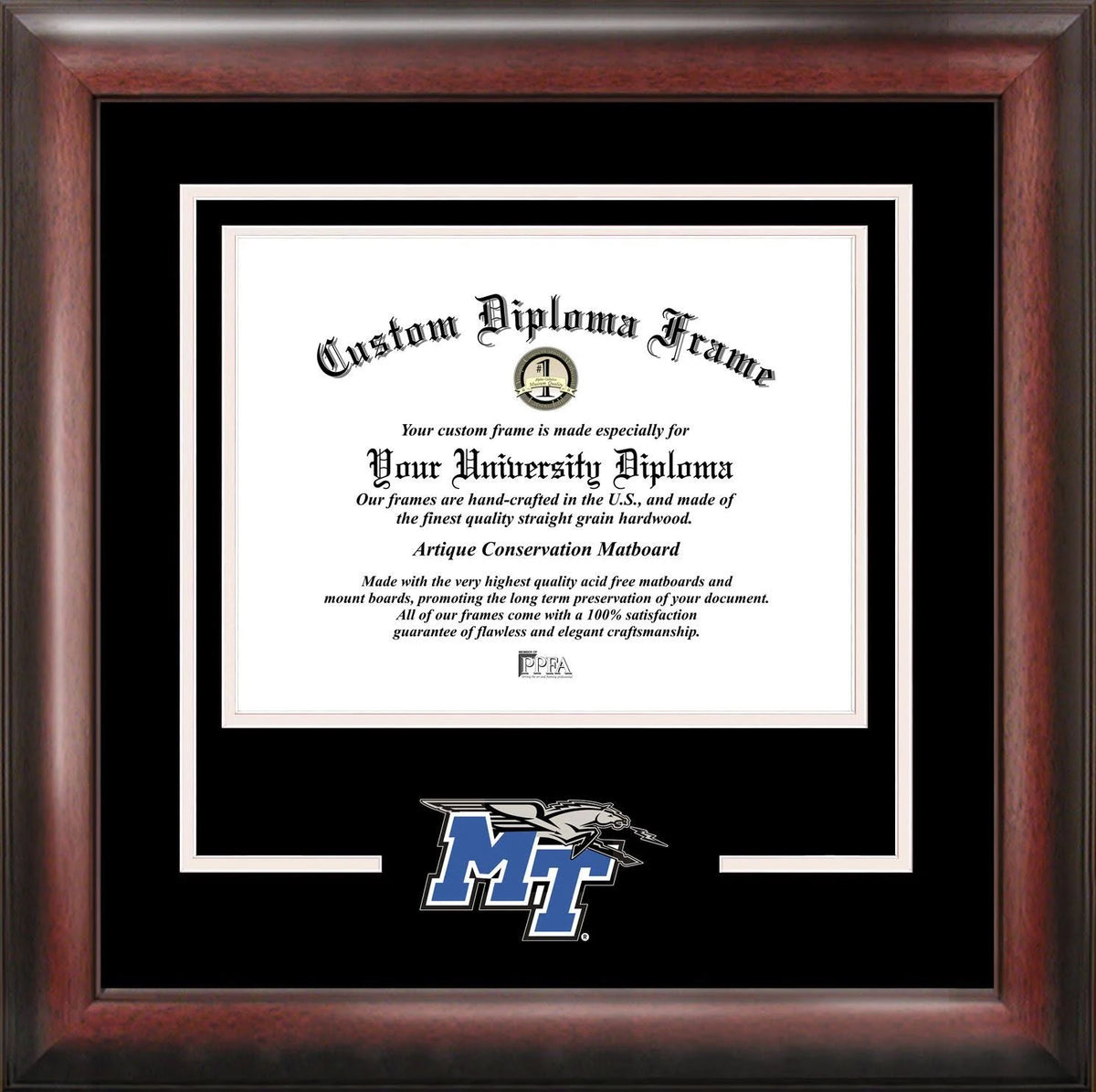 11 x 14 in. Satin Mahogany Diploma Frame B24338