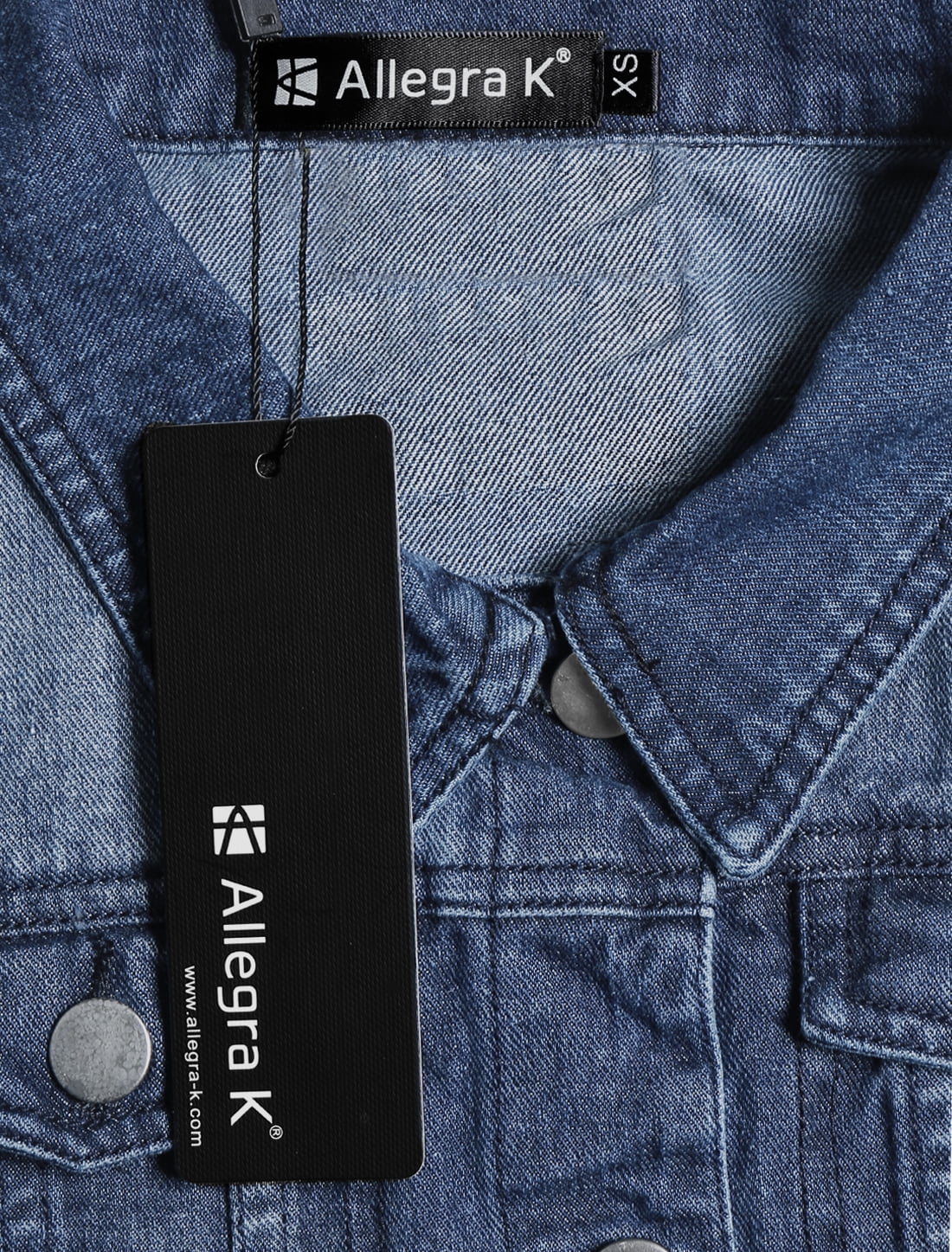 Dark Blue Denim Sleeveless Vest Jacket XL N658952