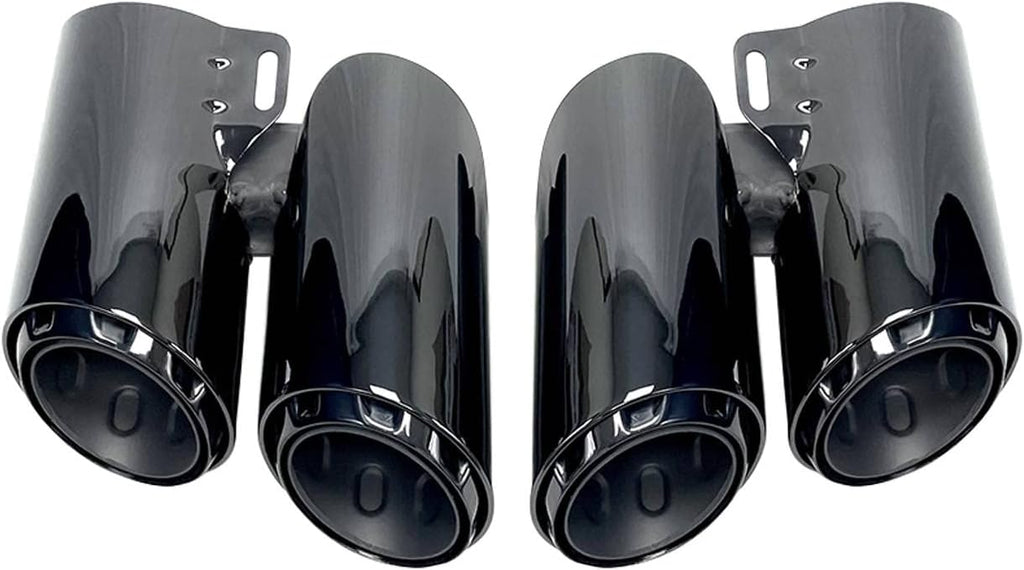 2 pcs Stainless Steel Muffler Tail Tip Exhaust Pipe T1386
