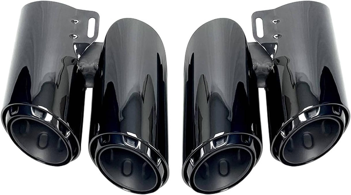 2 pcs Stainless Steel Muffler Tail Tip Exhaust Pipe T1386