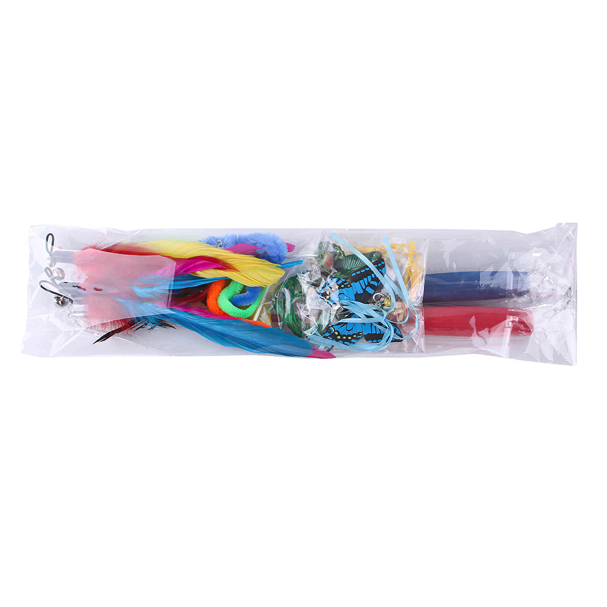 Cat Feather Wand Toy Retractable Teaser O738