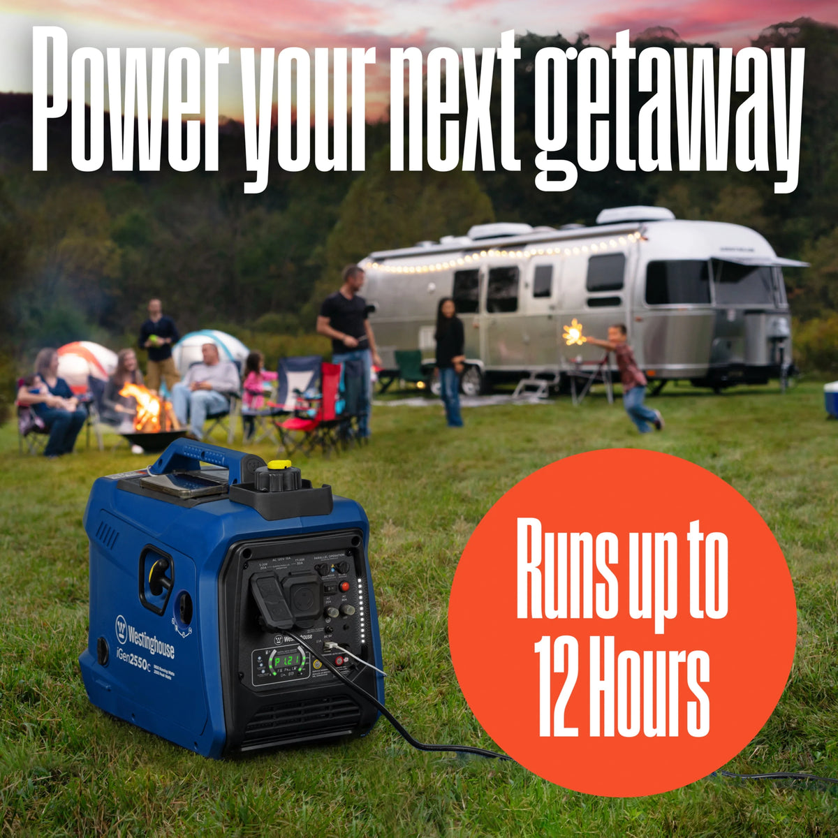 Gas Powered Portable Inverter Generator with CO Sensor P8650