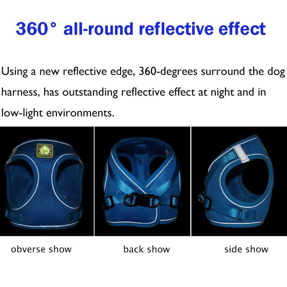 No-Pull Soft Mesh Reflective Adjustable Dog Harness and Leash Set Z189027