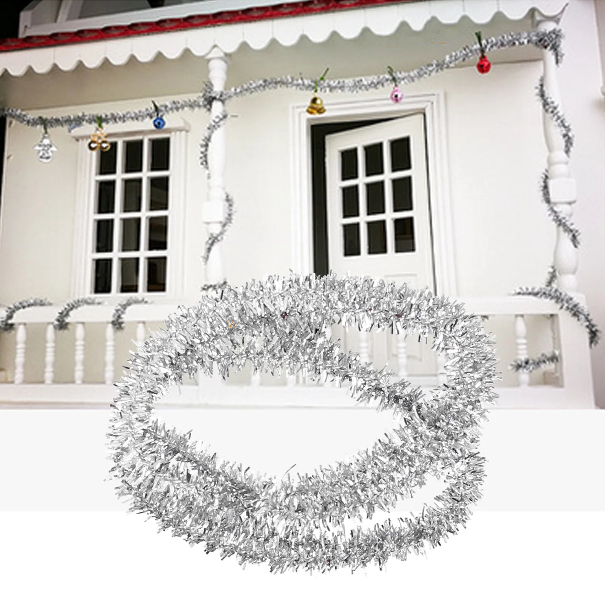 Miniature Metallic Foil Garland Decoration 45cm S7927