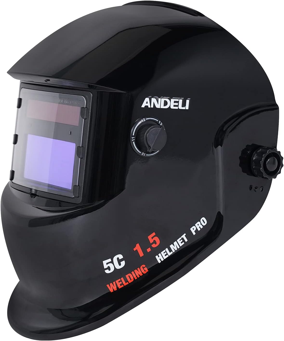 Welding Helmet Auto Darkening with Side View, Carbon Fiber B5061