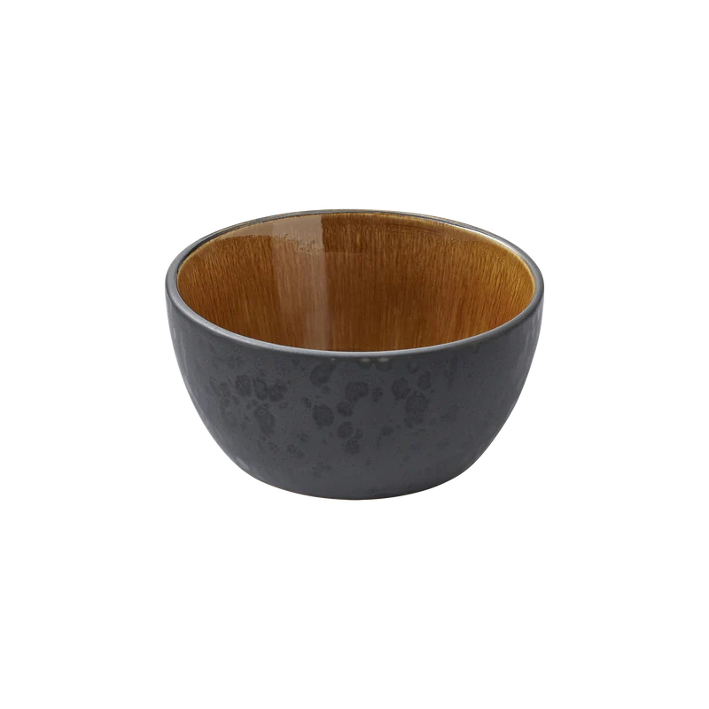 Stoneware Bowl 10cm Black Amber A5256