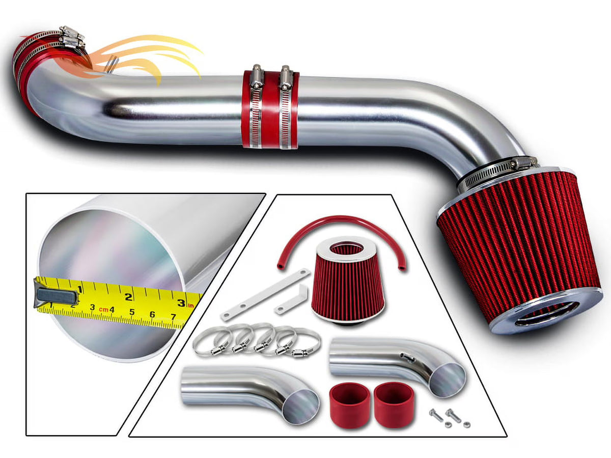 Racing Short Ram Air Intake Kit with Filter Combo Red Z53590