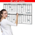 Extra Large Dry Erase 4 Month 24" x 36" Wall Calendar Laminated X457857