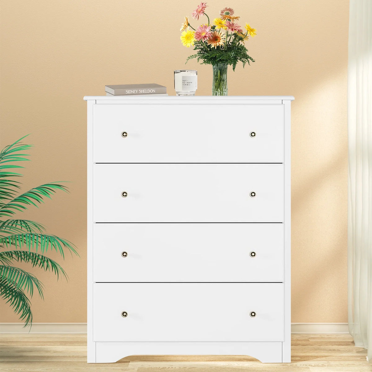 White 4 Drawer Dresser K218