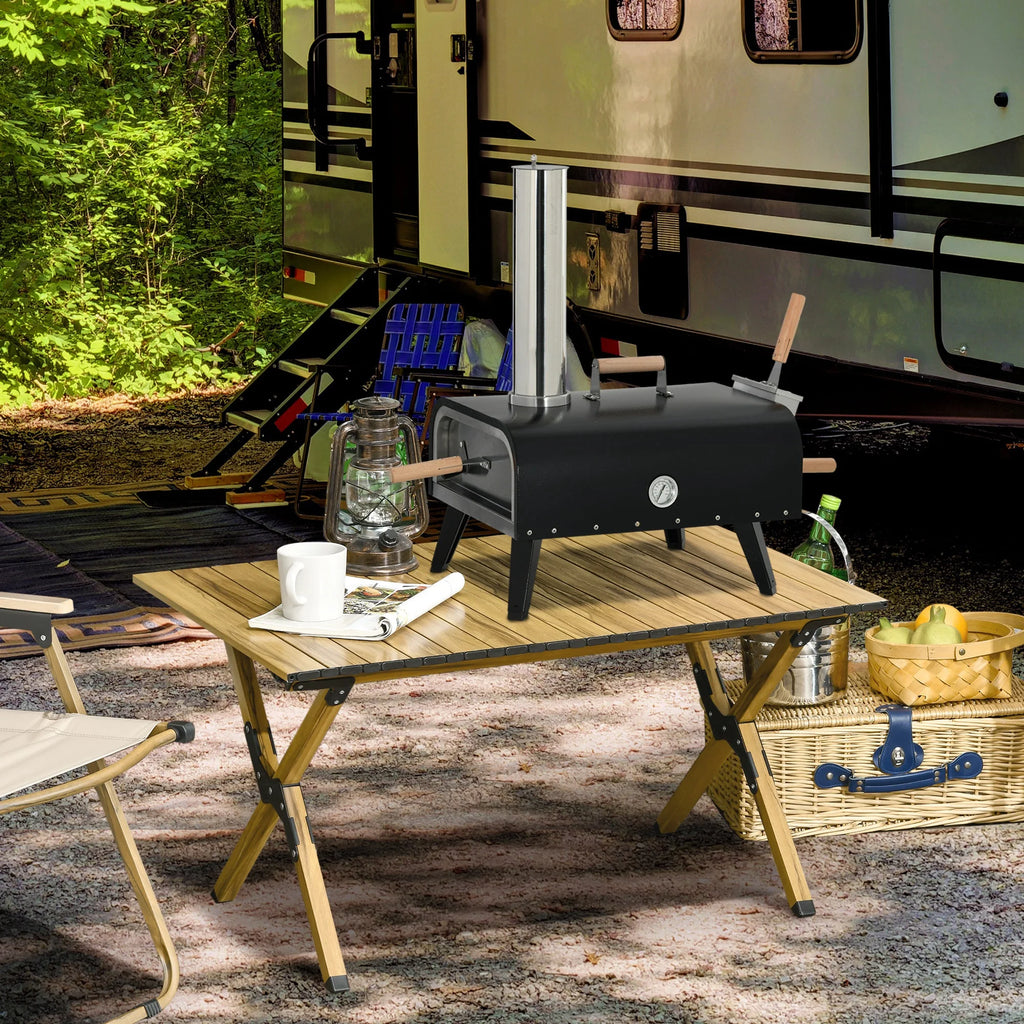 Outdoor Wood Fired Pizza Oven with Stone T638986