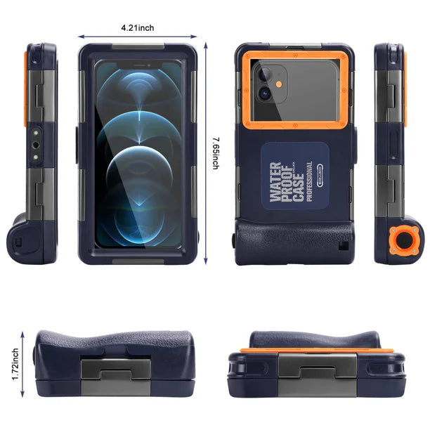 Waterproof Protective Case for Phones Up to 6.9 Inch with Lanyard T2896