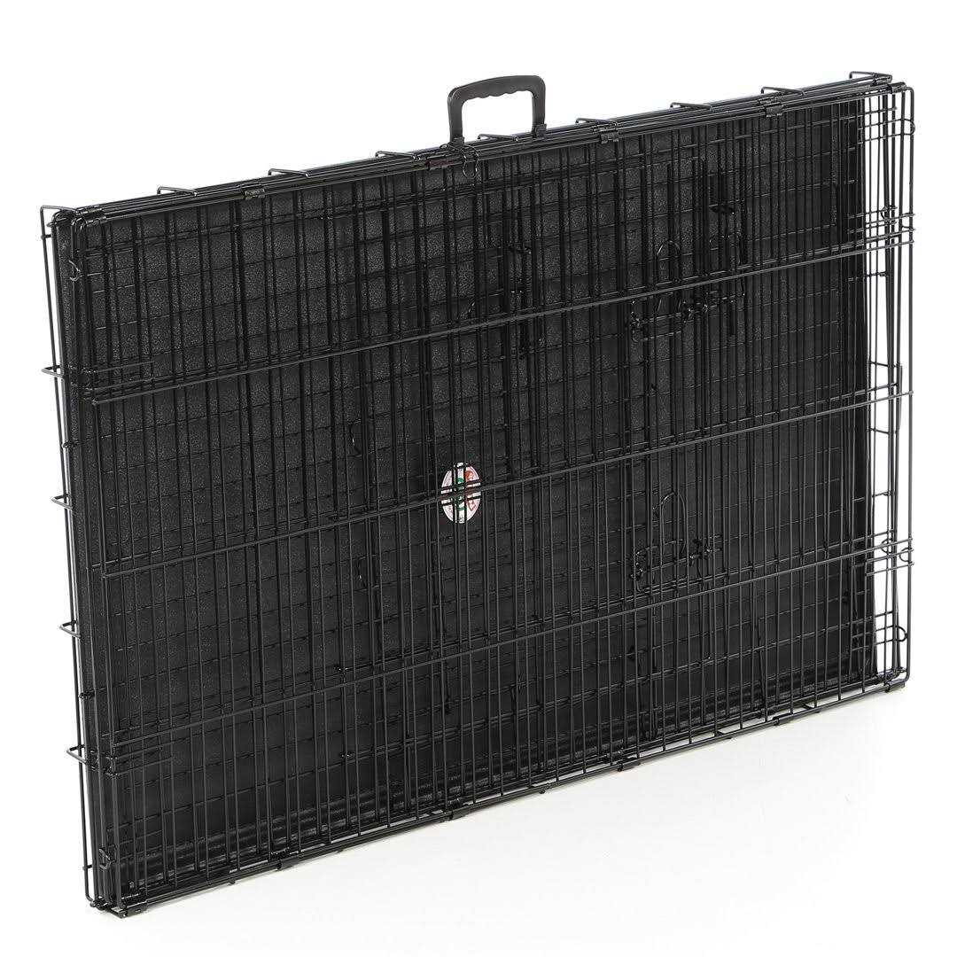 2-Door Metal Dog Crate with Divider F53397