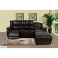 Brown 2 Piece Bonded Leather Recliner Sectional Couch Set P870