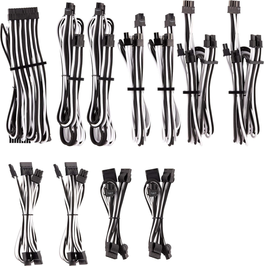Red Individually Sleeved PSU Cables Pro Kit I15298