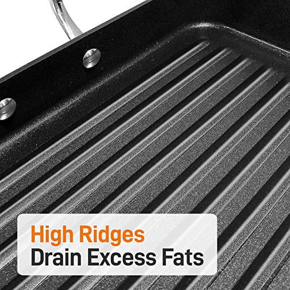 20" x 13" Nonstick Hard-Anodized Grill Pan Z2401