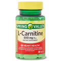 L Carnitine Amino Acid Supplement, 500 mg, Unflavored, 30 Count X1145