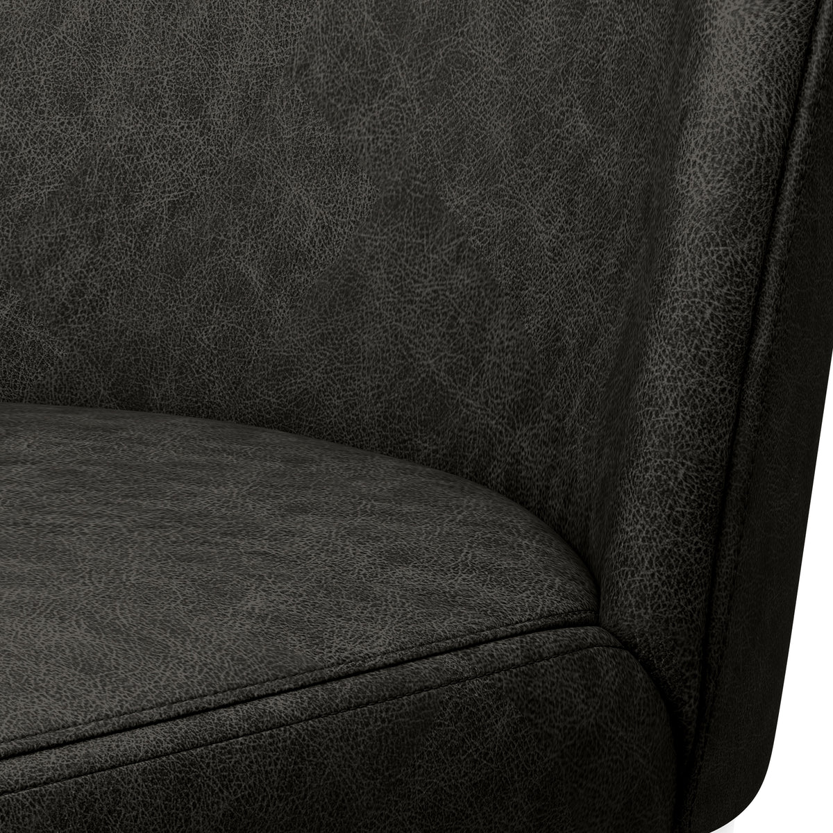 Black 26 Inch Upholstered Swivel Bar Stools Set of 2 with Back and Metal Legs O2186