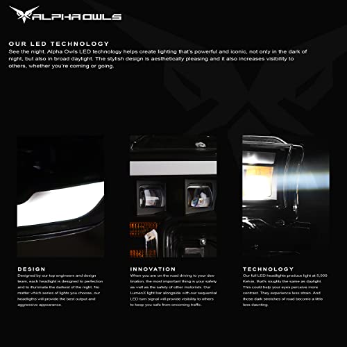 Black Amber Crystal Headlights With LED Light Bar Q515