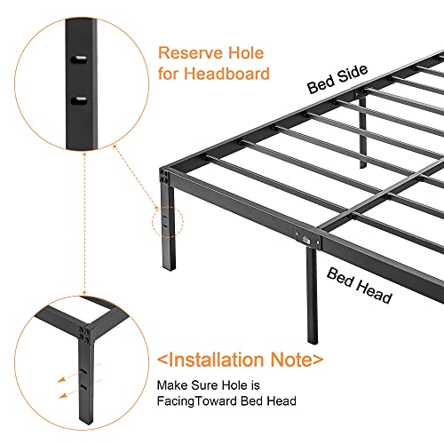 18" Full Size Metal Platform Bed Frame Q969