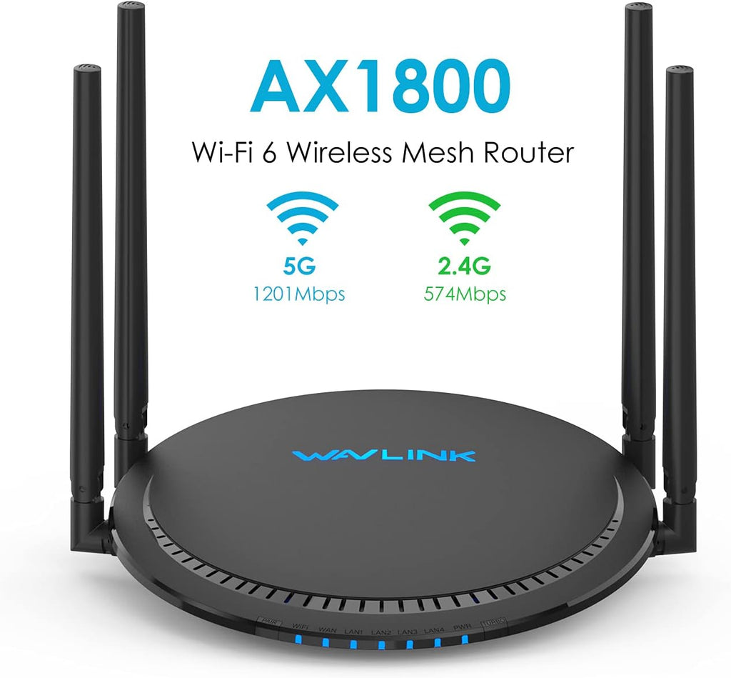 AX1800 Dual Band WiFi 6 Router, 5 Gigabit Ethernet Ports, USB 3.0, Pack of 2 G30890