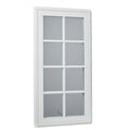 White Vinyl Casement Window with Grids and Screen V954