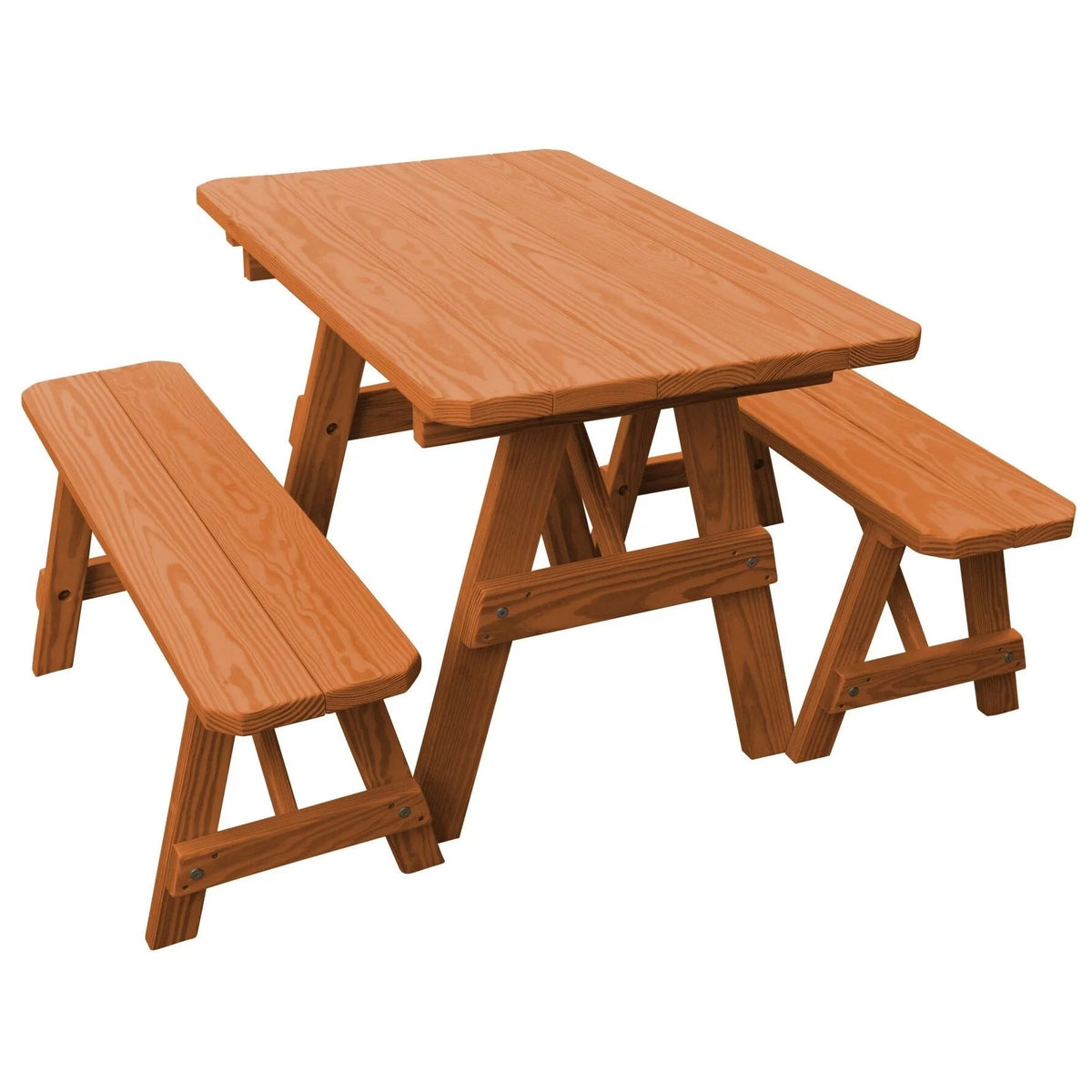 Pressure Treated Pine Picnic Table with 2 Benches I129538