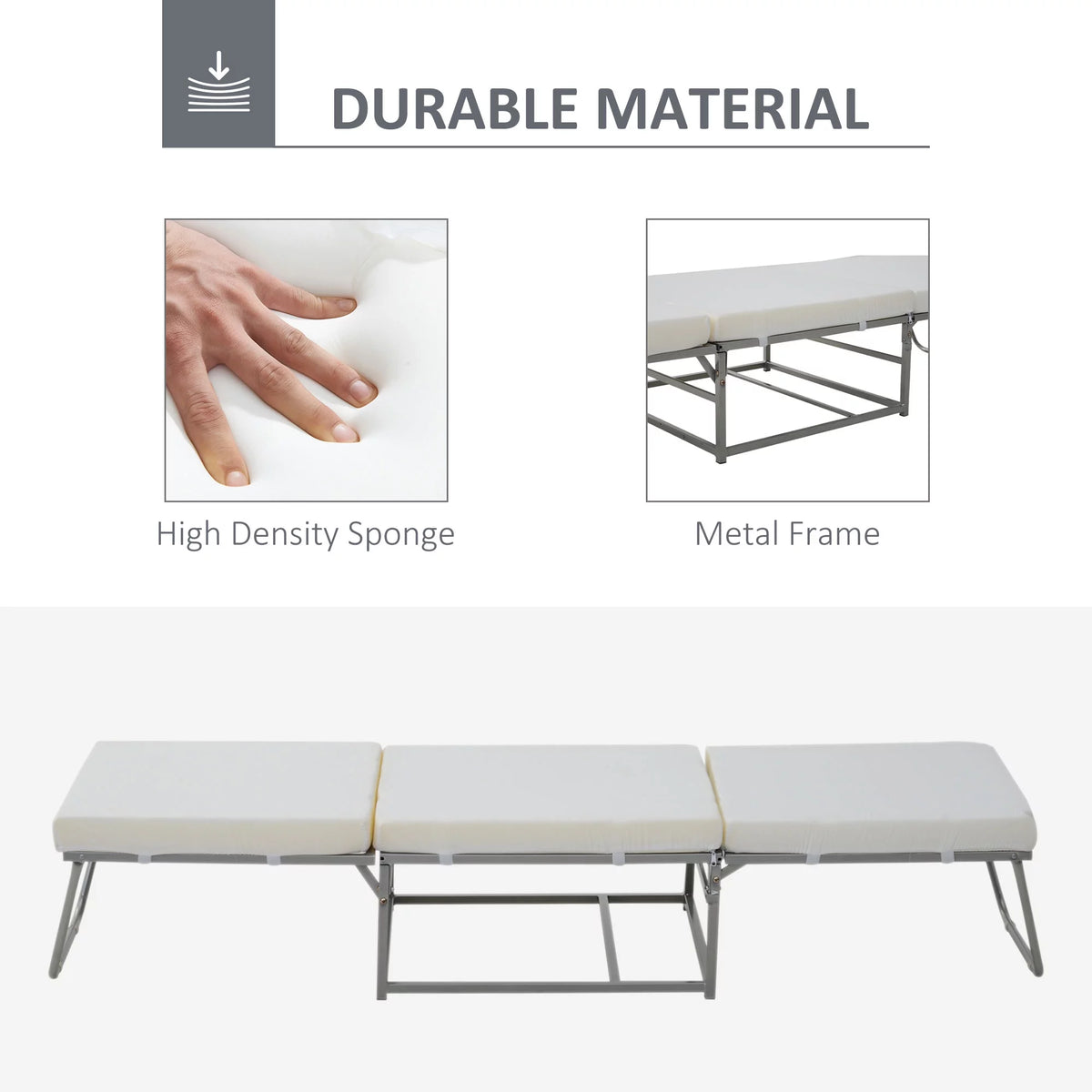 2 In 1 Grey Sofa Bed with Storage S380