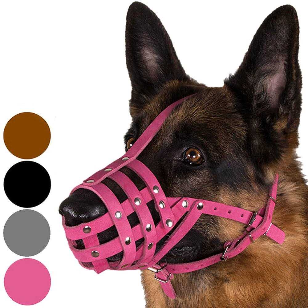Leather Dog Muzzle Medium Large Breeds G734