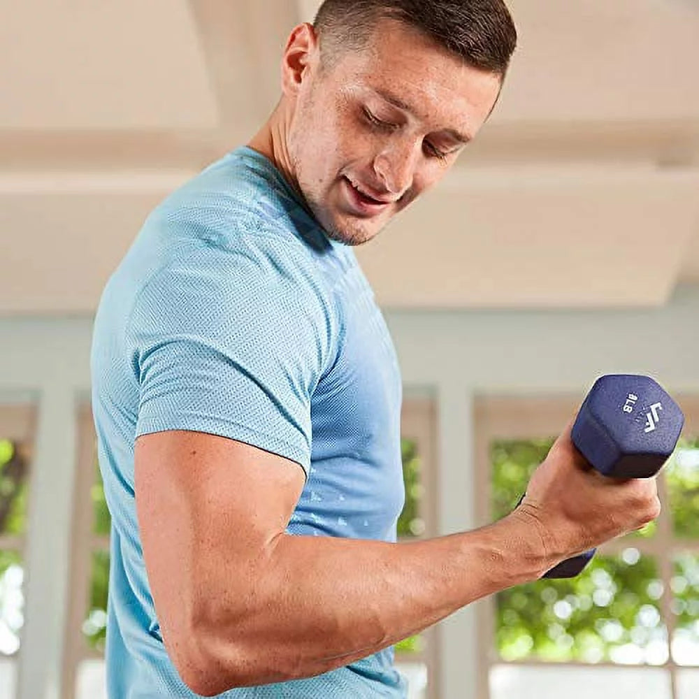 74 lb Dumbbell Set with Steel Stand H792