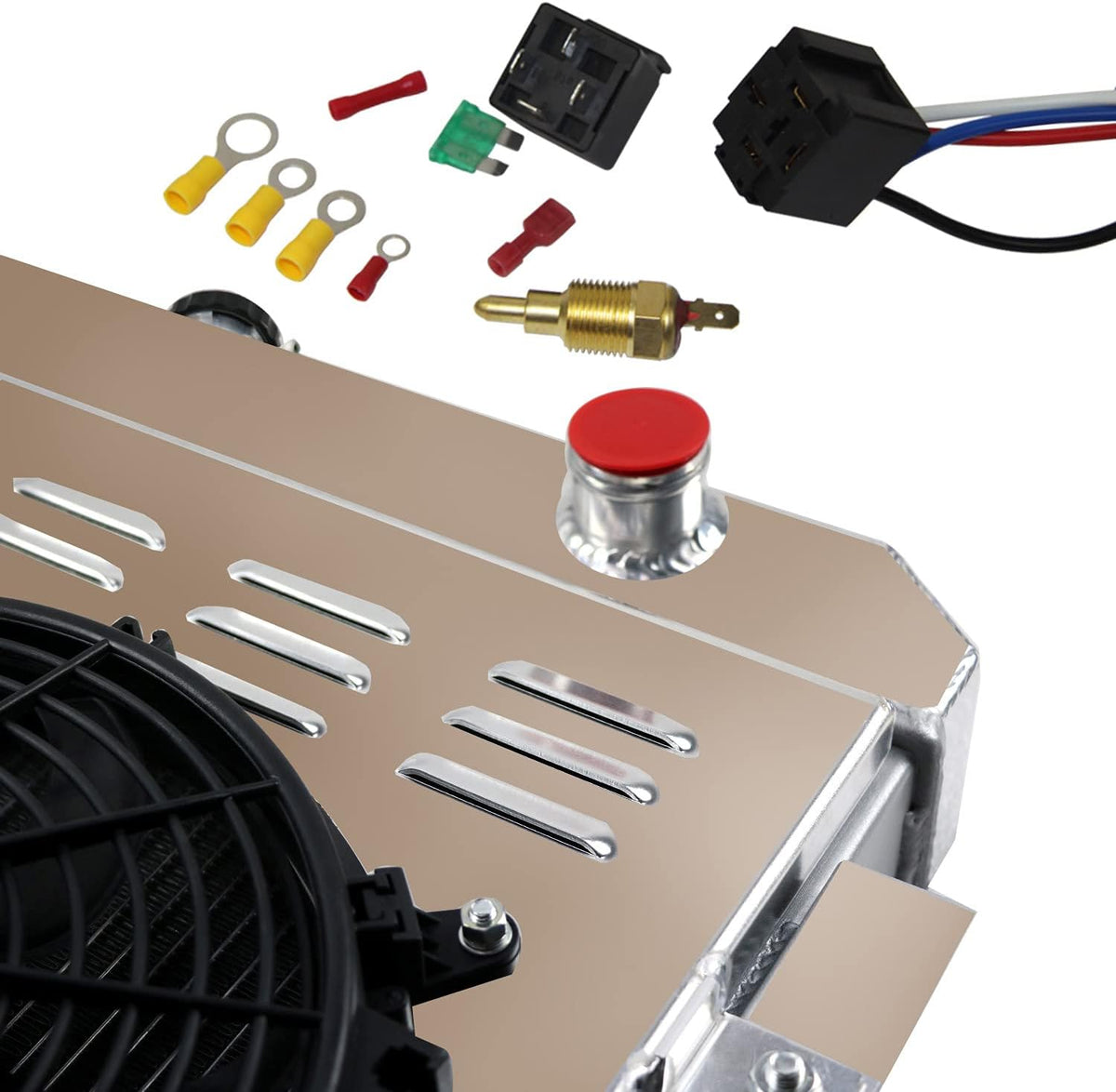 3 Row Aluminum Radiator Shroud Fans C656320