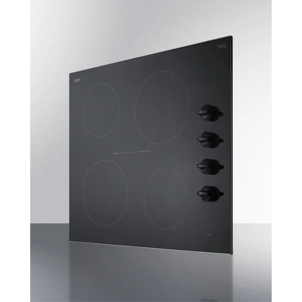 24" Wide 230V 4-Burner Radiant Cooktop L303