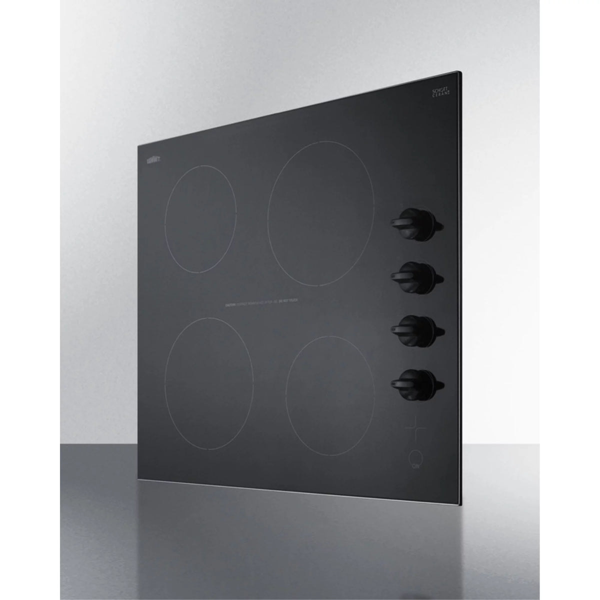 24" Wide 230V 4-Burner Radiant Cooktop L303