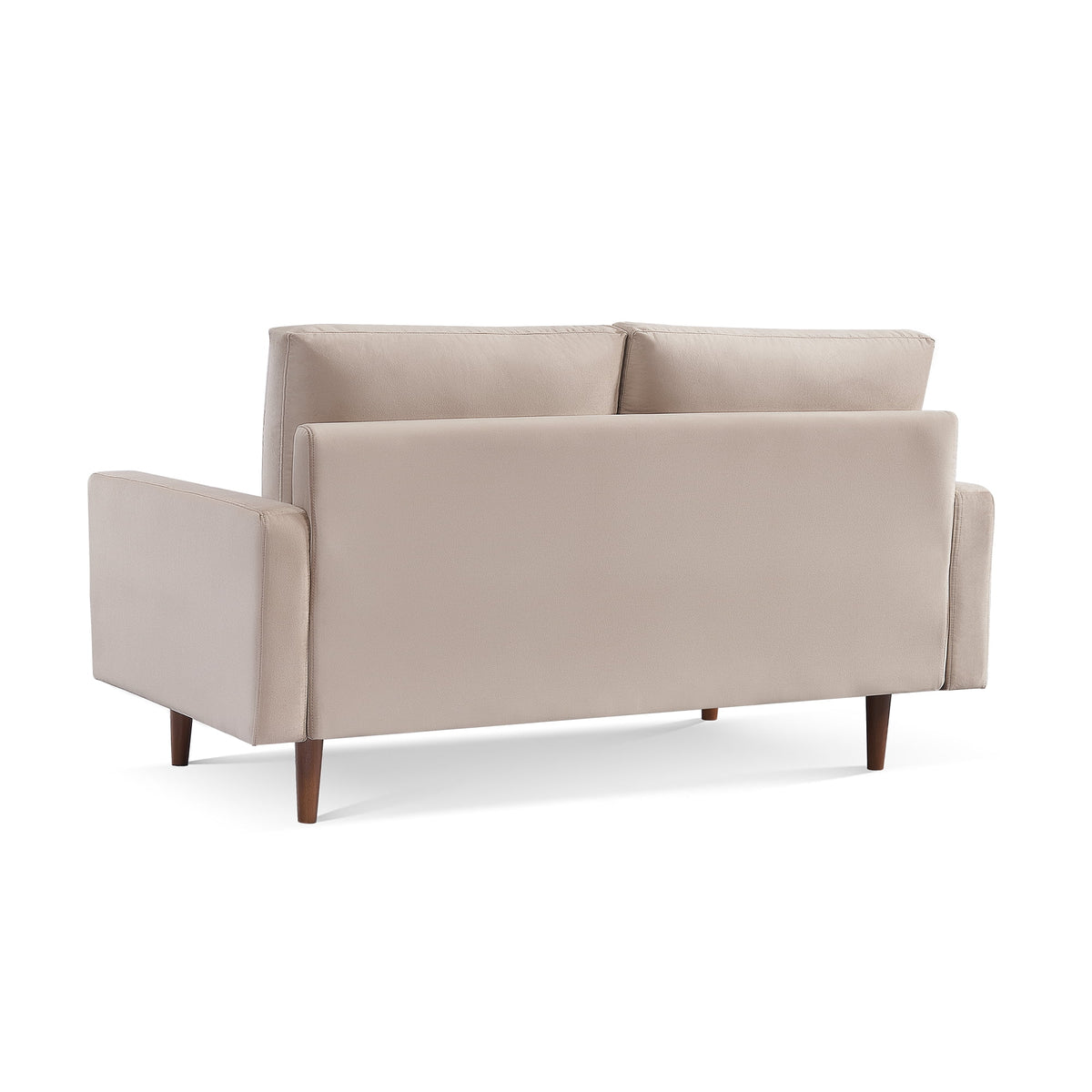 69 Inches Beige Velvet Upholstered Sofa W43003