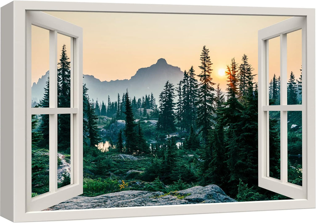 Tropical Beach Palm Trees Canvas Print - 32" x 48" N22657