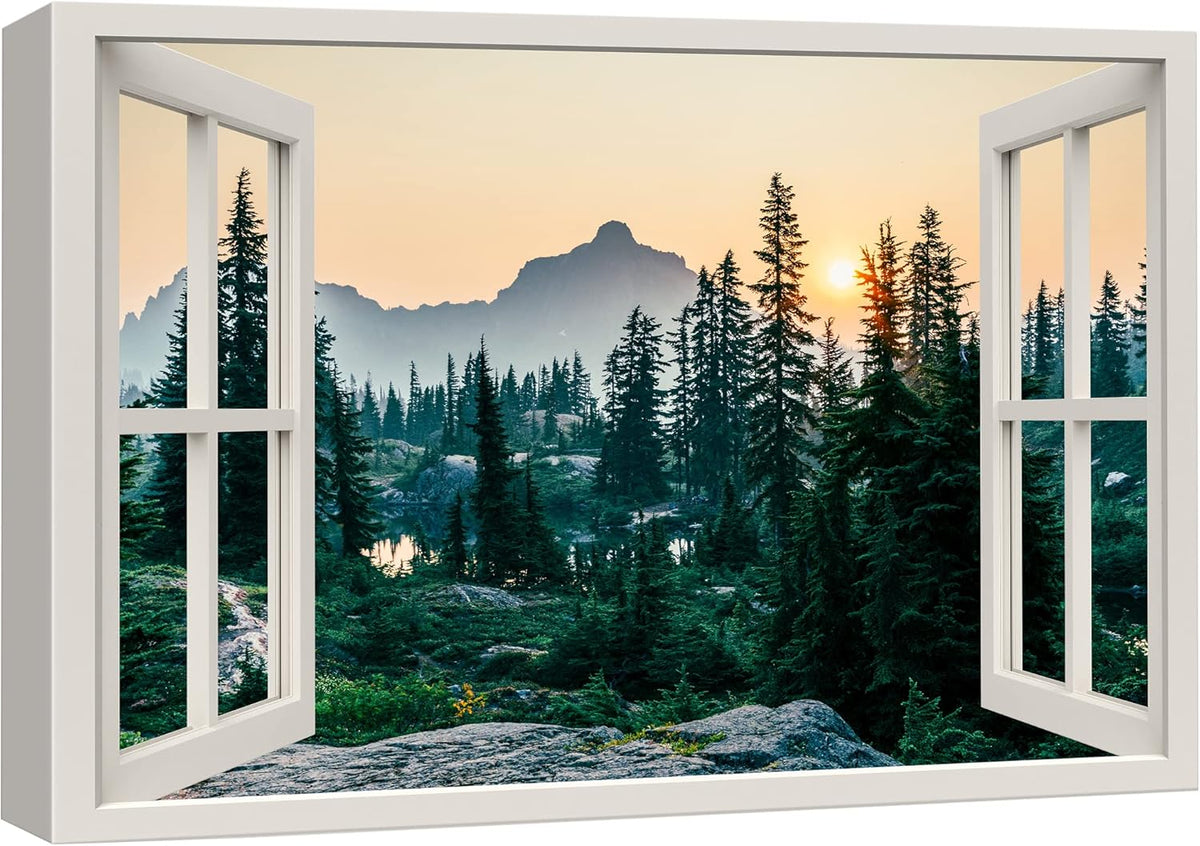 Tropical Beach Palm Trees Canvas Print - 32" x 48" N22657
