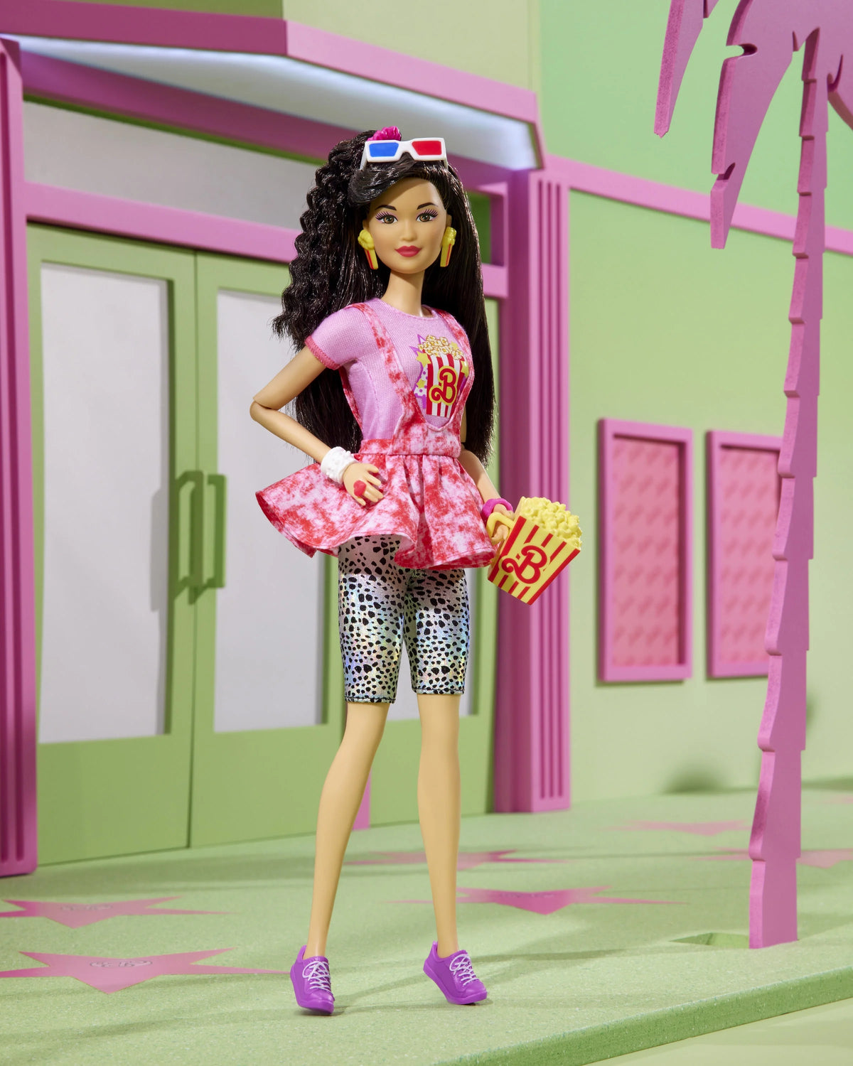 Collectible Doll with 1980s Movie Night Outfit and Accessories U91327