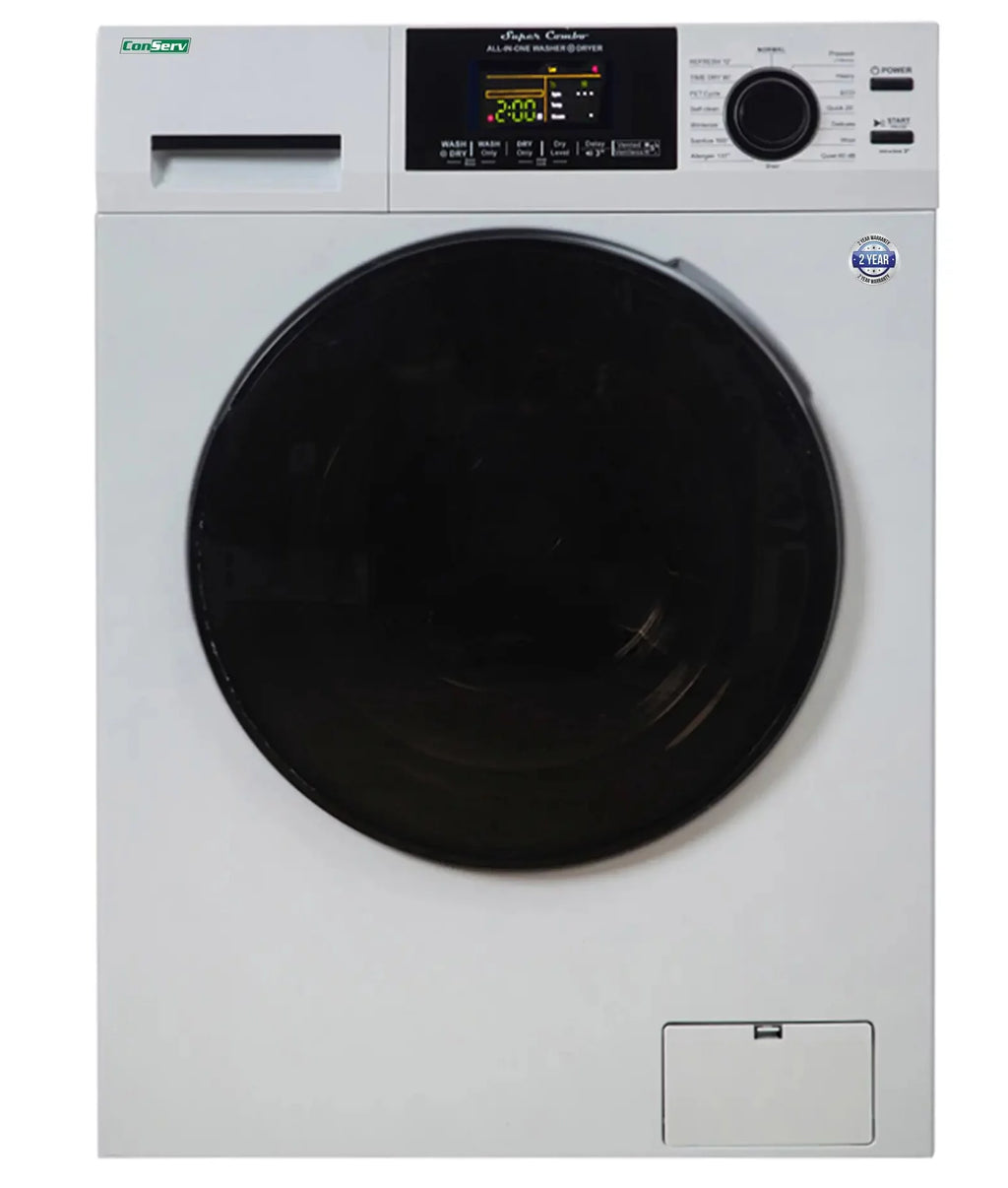 15 lbs Compact Washer Dryer Combo with Pet Cycle in White S68439