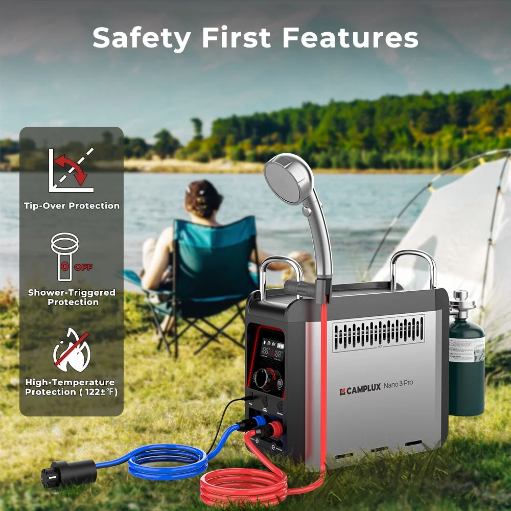 0.8 GPM 20,500 BTU Propane Portable Tankless Water Heater Y48836